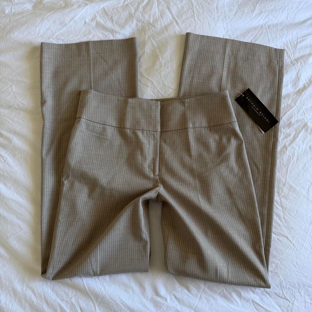 Antonio-melani Women's Cream and Tan Trousers